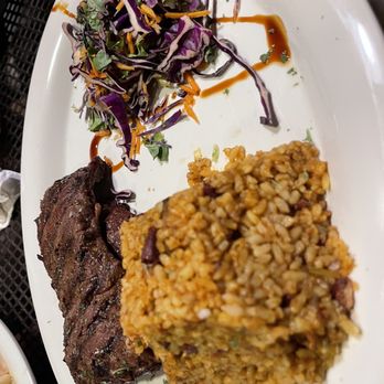 Terruño - Churrasco con Arroz Mamposteao. So damn good! - Caribbean Near Me - Luquillo, Puerto Rico Terruño - Churrasco con Arroz Mamposteao. So damn good! - Caribbean Near Me - Luquillo, Puerto Rico