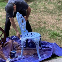 Part of the patio furniture they moved for me. Part of the patio furniture they moved for me.