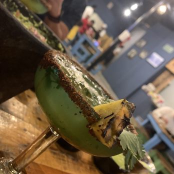 Los de Abajo - Grilled pineapple and cilantro mezcalito. Way better than a margarita. - Tacos Near Me - Cabo San Lucas, BCS Los de Abajo - Grilled pineapple and cilantro mezcalito. Way better than a margarita. - Tacos Near Me - Cabo San Lucas, BCS
