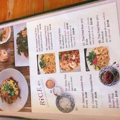 Menu photo 7 Jinda Thai Restaurant Abbotsford, VIC