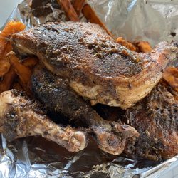 One Love Food Truck - Jerk chicken and sweet potato fries