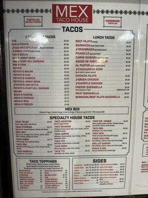 Menu photo 8 Mex Taco House Cypress, TX