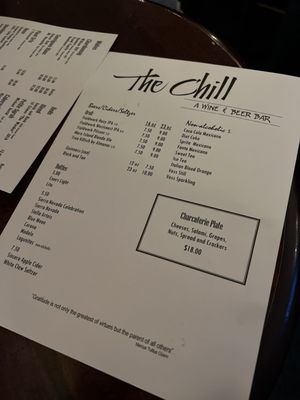 Menu photo 2 The Chill Benicia, CA