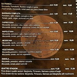 Da Franco - Menu 2