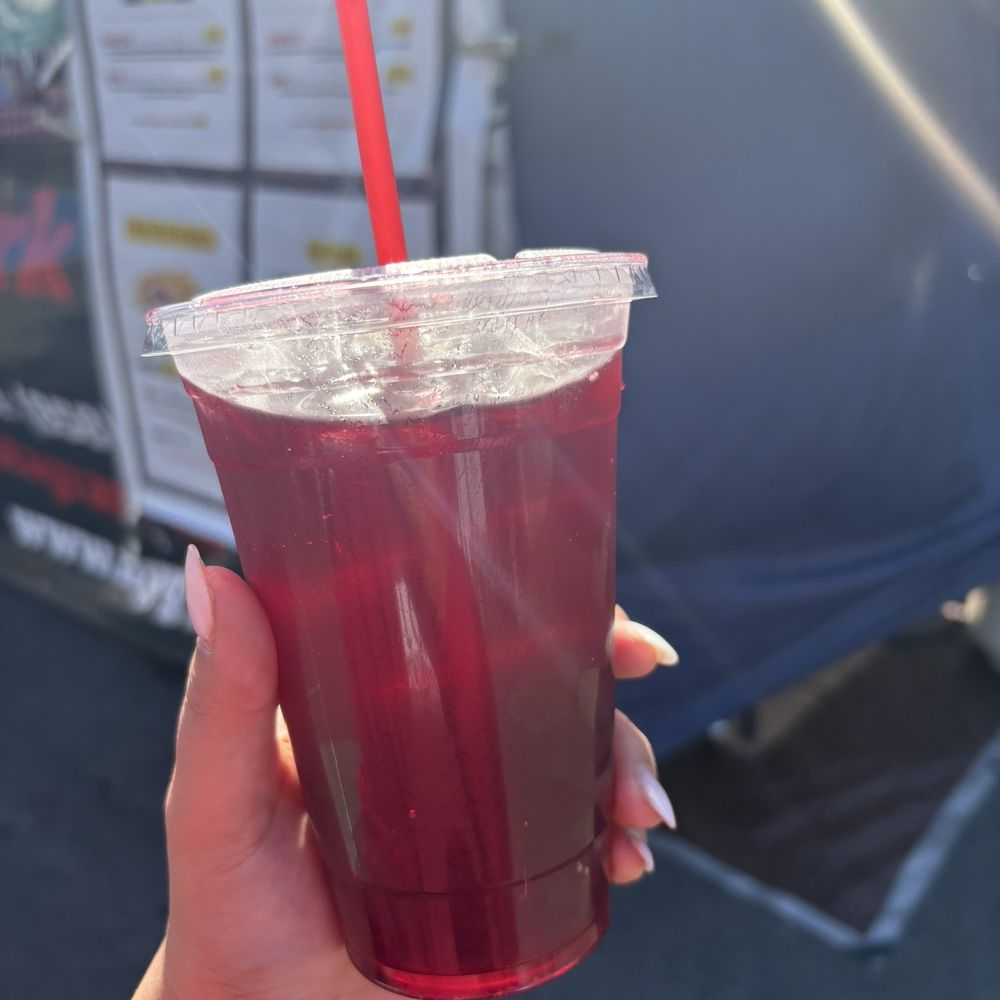 Hibiscus iced tea from New York gyros. Best service at the farmers market