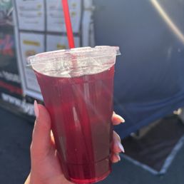 Hibiscus iced tea from New York gyros. Best service at the farmers market