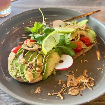 Butterfly Pea Cafe - Tom yum avocado toast - Creperies Near Me - Los Angeles, California Butterfly Pea Cafe - Tom yum avocado toast - Creperies Near Me - Los Angeles, California