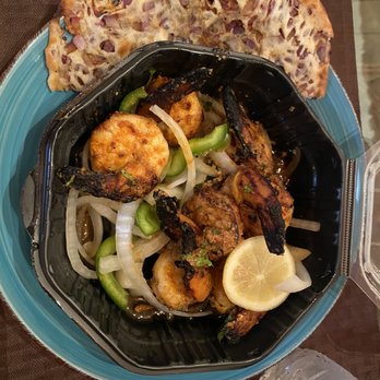 Bombay Darbar - Shrimp with veggies baked in a clay oven! Amazing - Indian Near Me - Miami, Florida