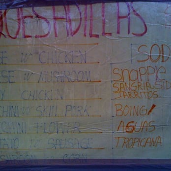 Quesadilla Cart - a list of food items - Mexican Near Me - Queens, New York Quesadilla Cart - a list of food items - Mexican Near Me - Queens, New York
