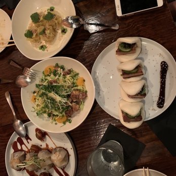 Lucky Belly - Pork Belly Bao,  Lobster Shu Mai, Asian Chicken Karaage Salad, and Oxtail Dumplings - Bars Near Me - Honolulu, Hawaii