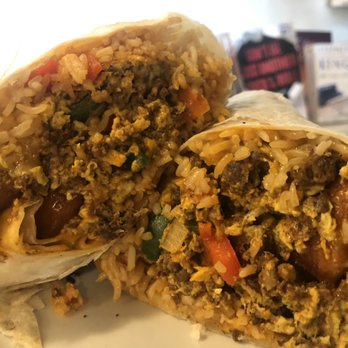 The Butter House - Pork belly adobo and Longaniza Fried rice breakfast burrito. - Breakfast & Brunch Near Me - Seaside, California The Butter House - Pork belly adobo and Longaniza Fried rice breakfast burrito. - Breakfast & Brunch Near Me - Seaside, California