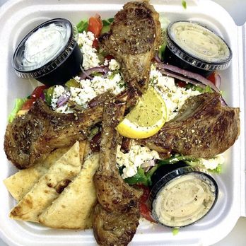 Souvlaki Time - Greek Salad w/ Lamb Chops - Greek Near Me - Boca Raton, Florida Souvlaki Time - Greek Salad w/ Lamb Chops - Greek Near Me - Boca Raton, Florida