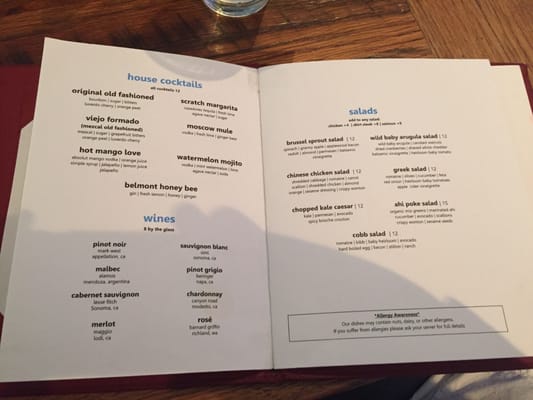 Menu photo 7 The Belmont Los Angeles, CA