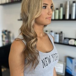 House of Hair Salon and Color Bar - Haircolor by Dawn. Prom style by Amanda