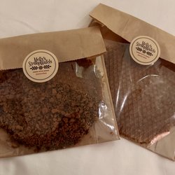 Melly's Stroopwafels - One plain and one with biscoff cookie on it!