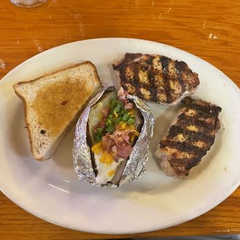 Mahylon's - Grilled pork, loaded baked potato - Barbeque Near Me - Muskogee, Oklahoma Mahylon's - Grilled pork, loaded baked potato - Barbeque Near Me - Muskogee, Oklahoma