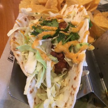 Red Monkey Walla Walla - Tempura Taco- 2 small pieces of fish and lots of cabbage - American Near Me - Walla Walla, Washington Red Monkey Walla Walla - Tempura Taco- 2 small pieces of fish and lots of cabbage - American Near Me - Walla Walla, Washington