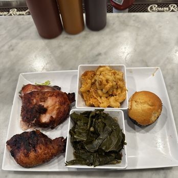 Tom, Dick & Hank - Quarter leg, Mac n cheese, collard greens - Barbeque Near Me - Atlanta, Georgia Tom, Dick & Hank - Quarter leg, Mac n cheese, collard greens - Barbeque Near Me - Atlanta, Georgia