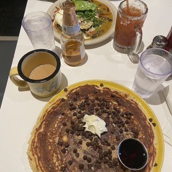 HashTAG - Central Park - Large Sea Salt Chocolate Chip Hot Cake and heuvos Huevos Rancheros - Breakfast & Brunch Near Me - Denver, Colorado