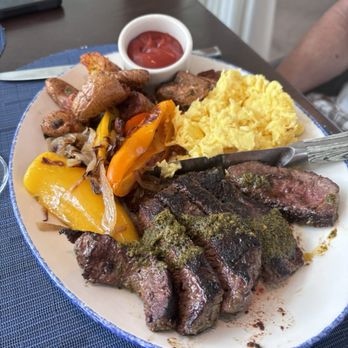 Hearth 61 - Steak, eggs, and fingerlings potatoes.  Tender and delicious! - New American Near Me - Paradise Valley, Arizona