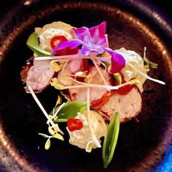 Elliott's Steakhouse - PROSCIUTTO-WRAPPED LOBSTER MEDALLIONS $34 Miso Sabayon | Pickled Fresno | Snap Pea (gf) - Steakhouses Near Me - Chandler, Arizona