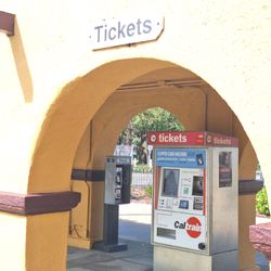 Burlingame Caltrain Station - Working AT&T cash payphone next to working Caltrain ticket machine. Not pictured is the working Clipper reader adjacent to the right.