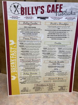 Menu photo 4 Billy's Cafe Omaha, NE
