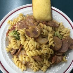 Springdale Lunch - Claire's kickin Cajun Pasta with shrimp & sausage