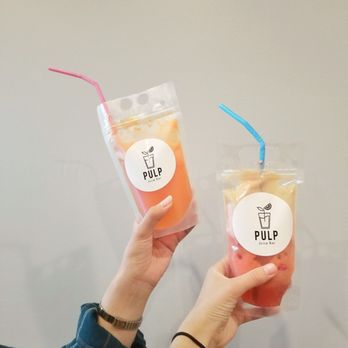 Pulp Juice Bar - Bittersweet (left) and pear me up (right) - Juice Bars & Smoothies Near Me - Orange, California Pulp Juice Bar - Bittersweet (left) and pear me up (right) - Juice Bars & Smoothies Near Me - Orange, California