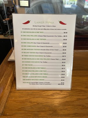 Menu photo 2 Cazadores Brookings, OR