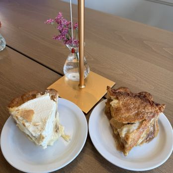 Fat + Flour - Banana cream pie left Double crust apple pie right - Bakeries Near Me - Los Angeles, California
