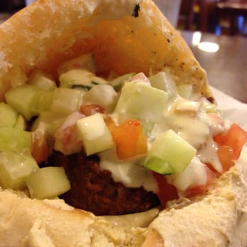 Pita Hut  - Falafel Pita...the pita itself was good but the falafel needs more flavor - Mediterranean Near Me - North Miami Beach, Florida