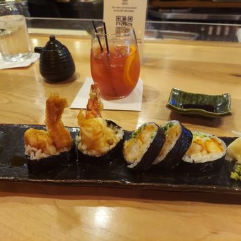 EBESU Robata & Sushi - Shrimp tempura rolls and sake sangria - Sushi Bars Near Me - Plano, Texas