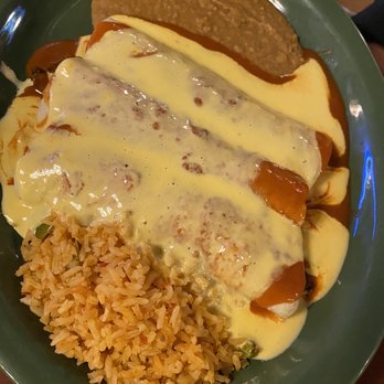 El Bosque Mexican Restaurant - Chile gravy enchiladas al carbon! - Mexican Near Me - Spring, Texas