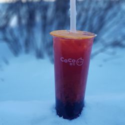 CoCo Fresh Tea & Juice - Strawberry Juice Tea with Tapioca  https://www.instagram.com/the.wanderin.foodie/