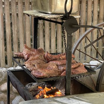 Cold Spring Tavern - Tri-tip cooking on the BBQ - American Near Me - Santa Barbara, California