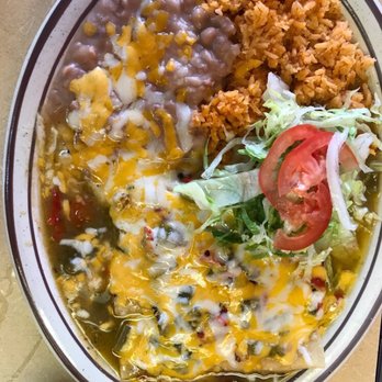Tortas Rainbow - Cheese enchiladas and a chili relleno (they only had one left, so we shared it. - Mexican Near Me - Espanola, New Mexico
