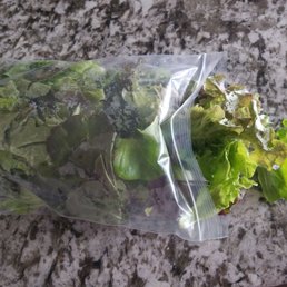 Bag of fresh, mixed greens. Minimal packaging is a great bonus. Bag of fresh, mixed greens. Minimal packaging is a great bonus.