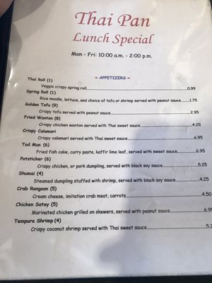Menu photo 2 Thai Pan Denver, CO