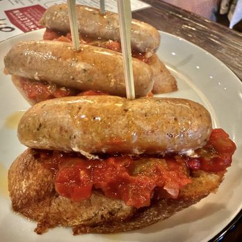S'Aranella - Rabbit chorizo with sofrito pintxo - Spanish Near Me - Paso Robles, California S'Aranella - Rabbit chorizo with sofrito pintxo - Spanish Near Me - Paso Robles, California