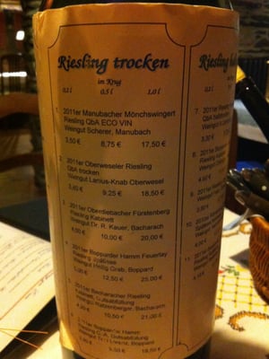 Menu photo 2 Historische Weinwirtschaft Oberwesel, RP Menu photo 2 Historische Weinwirtschaft Oberwesel, RP