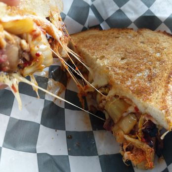 Odd BBQ - Cheesy kimchi and brisket. This was a custom order. A bit too heavy, probably stick to their original sandwiches. - New American Near Me - Chantilly, Virginia Odd BBQ - Cheesy kimchi and brisket. This was a custom order. A bit too heavy, probably stick to their original sandwiches. - New American Near Me - Chantilly, Virginia