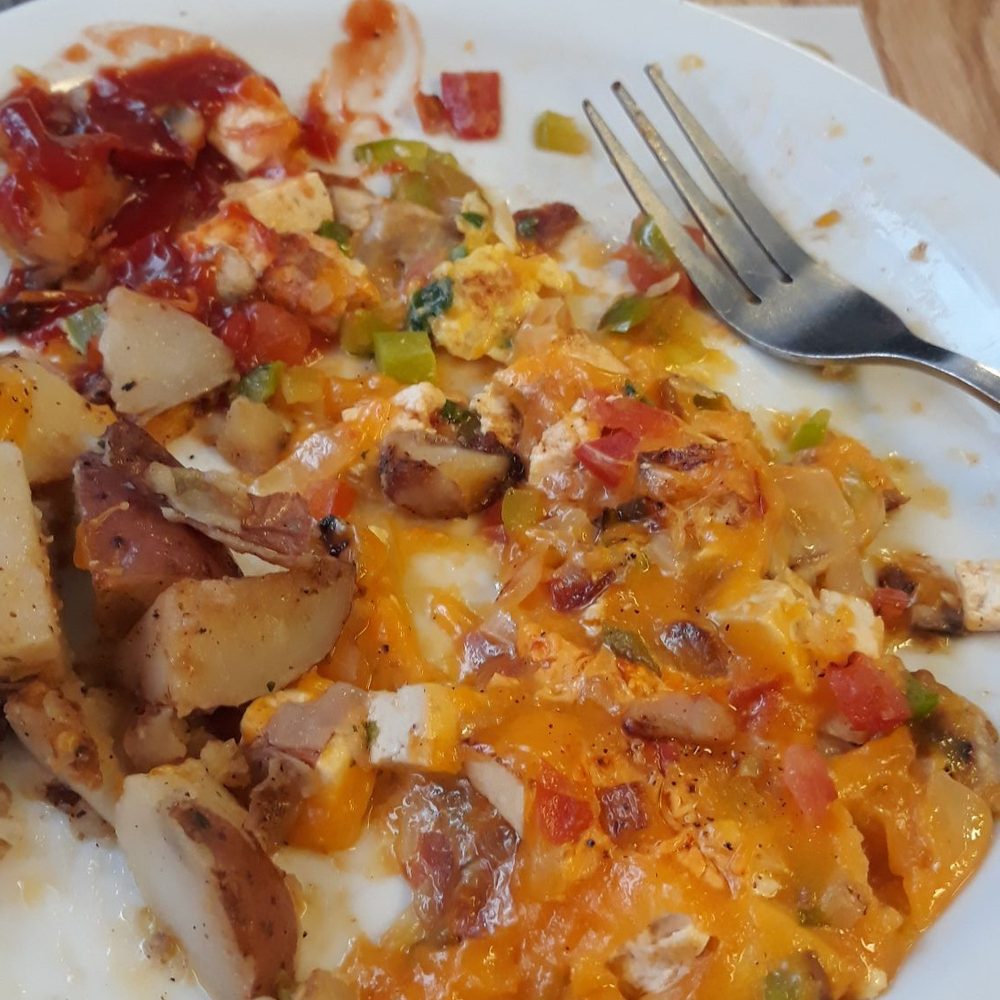 Antique Row Cafe - Leftover cheese from the tofu scramble. Too heavy on the cheese. - Breakfast & Brunch Near Me - El Cajon, California Antique Row Cafe - Leftover cheese from the tofu scramble. Too heavy on the cheese. - Breakfast & Brunch Near Me - El Cajon, California