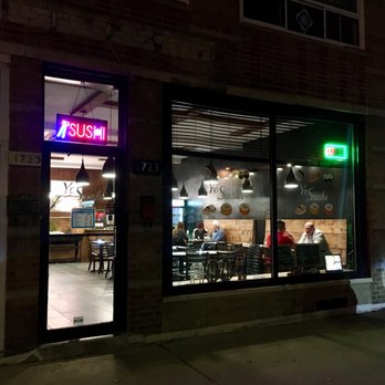 YeSushi - the outside of a restaurant at night - Sushi Bars Near Me - Montreal, Quebec