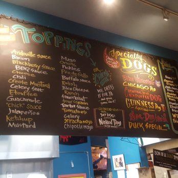 Dat Dog - Menu board too - Hot Dogs Near Me - New Orleans, Louisiana Dat Dog - Menu board too - Hot Dogs Near Me - New Orleans, Louisiana