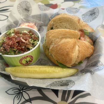 Chicken Salad Chick - Chicken salad (Classic)with broccoli salad and pickle. - Salad Near Me - Gardendale, Alabama