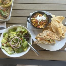 trio- bacon salad, Turkey Club, Sirloin Chili trio- bacon salad, Turkey Club, Sirloin Chili