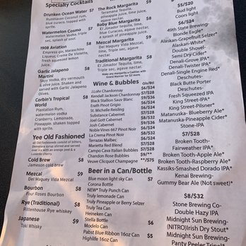 The Broken Blender - Drink menu - Cocktail Bars Near Me - Anchorage, Alaska