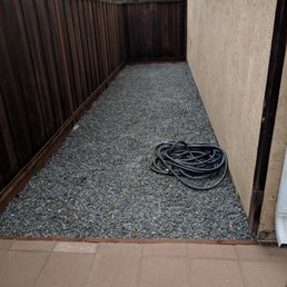 Rocks with concrete pavers