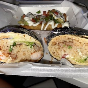 Dulce Vida Mexican Restaurant - Shrimp Burrito - New Mexican Cuisine Near Me - Miami Beach, Florida